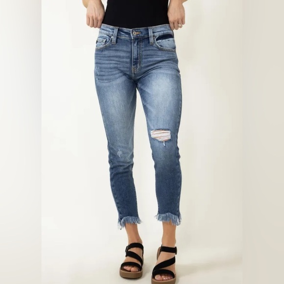 KanCan Denim - Kancan Tucker Ankle Skinny Jeans Size 15/31 Frayed Hems